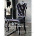 European luxury classic furniture dining room solid wood fabric chair